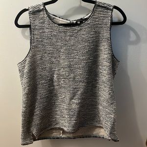 Banana Republic Blue and White Work Tweed Blouse Medium